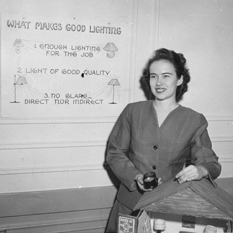 Many of the workers the REA employed to put on traveling electric circus events in the 1930s were women. They taught rural residents about the benefits of electricity in the home and how to best use electric-powered appliances. Source: National Museum of American History