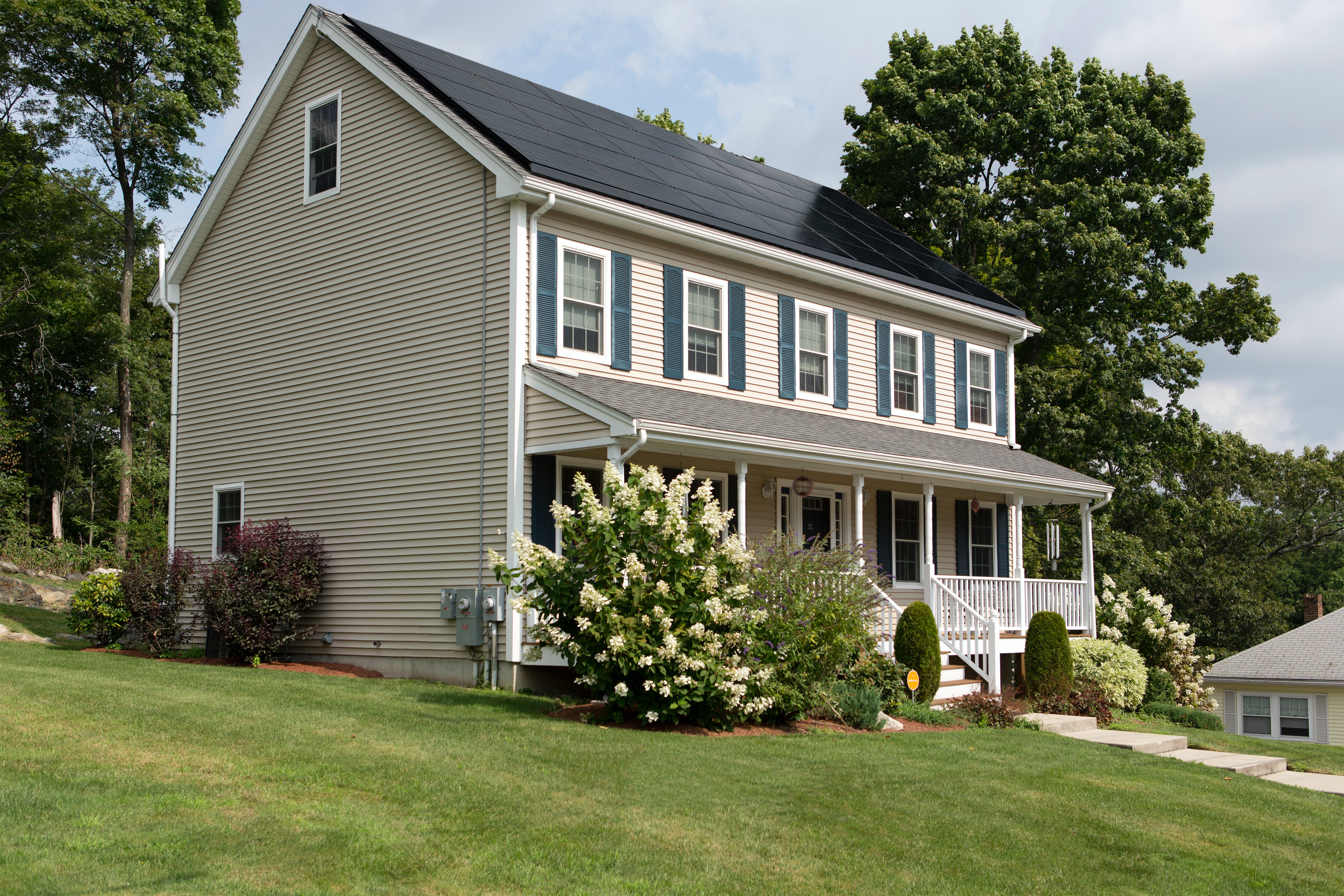 Rooftop residential solar panels