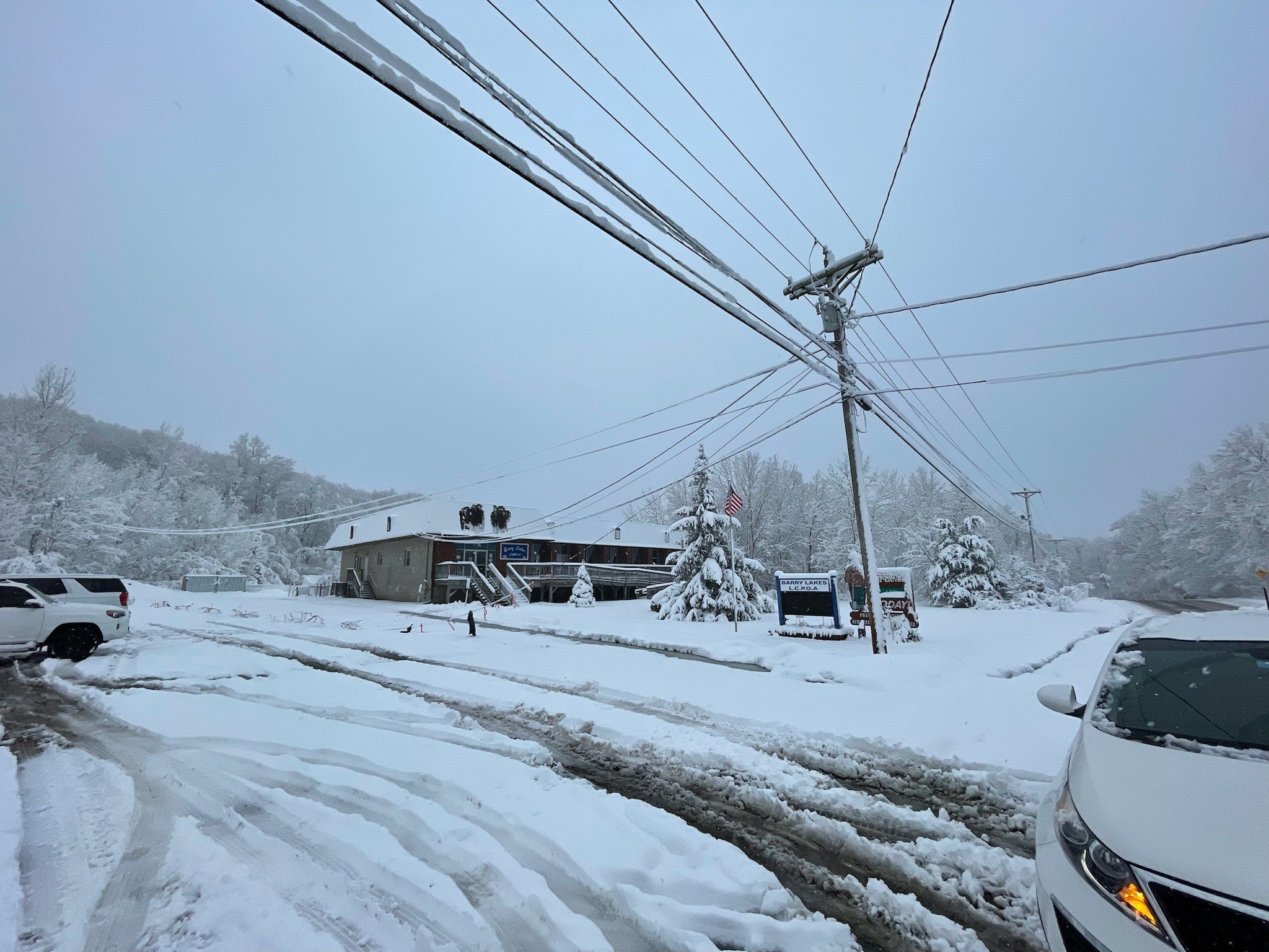 Pictured: Snow in Barry Lakes